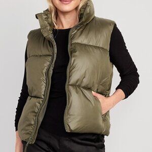 Old Navy Olive Puffer Vest